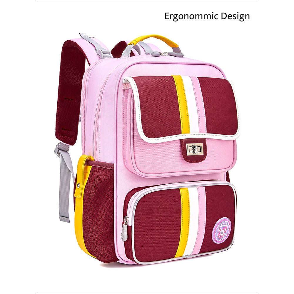 Little Surprise Box,3 stripes Ergonomic School Backpack for Kids. - LSB-BG-PNMRN3STRP