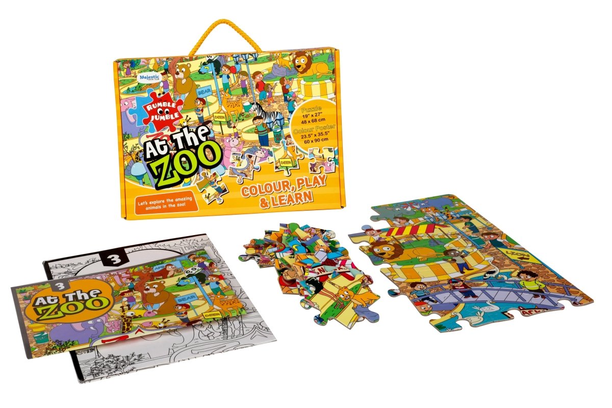 Majestic Book Club At The Zoo Fun and Educational Floor Puzzle - 3598236
