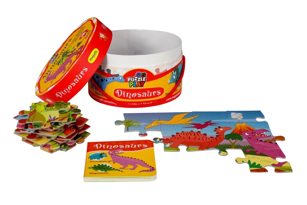 Majestic Book Club DINOSAURS-PUZZLE PLAY - 3598224