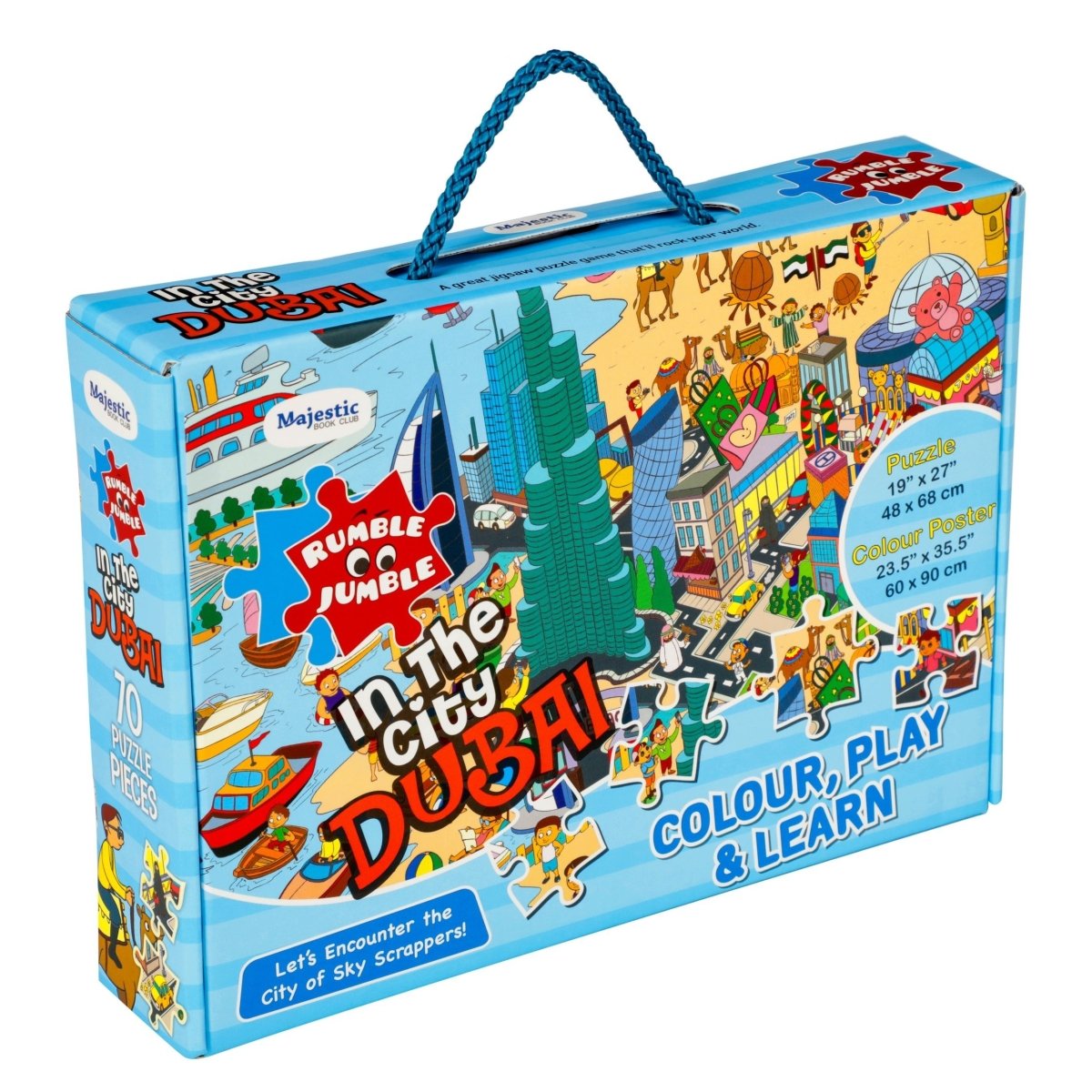 Majestic Book Club In The City Of Dubai Fun and Educational Floor Puzzle  - 3598237