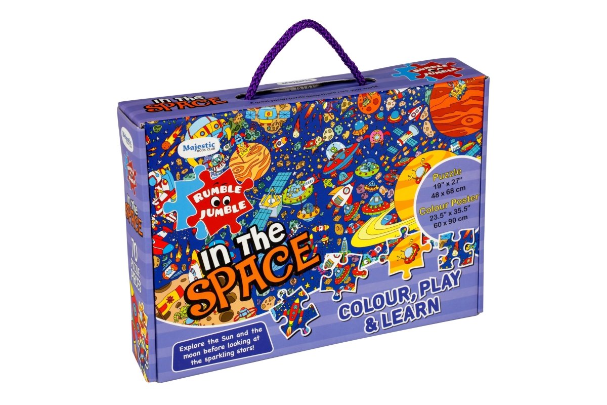 Majestic Book Club In The Space Fun and Educational Floor Puzzle - 3598240