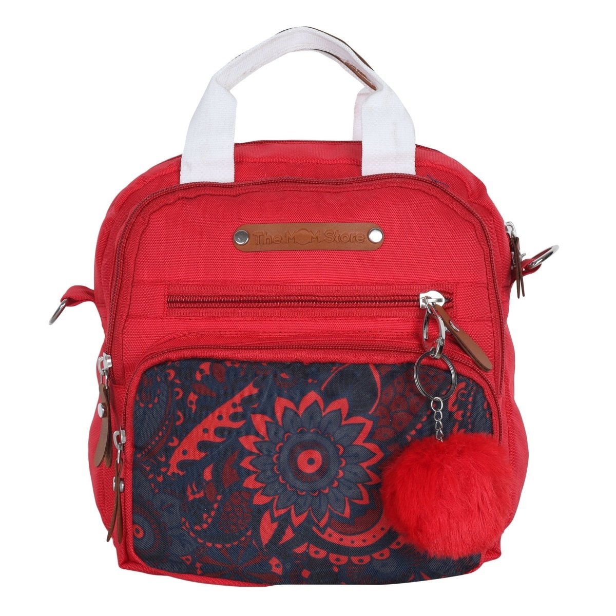 Mini Diaper Bag for Casual Outings- Red Magnolia - DBG-FLWPH