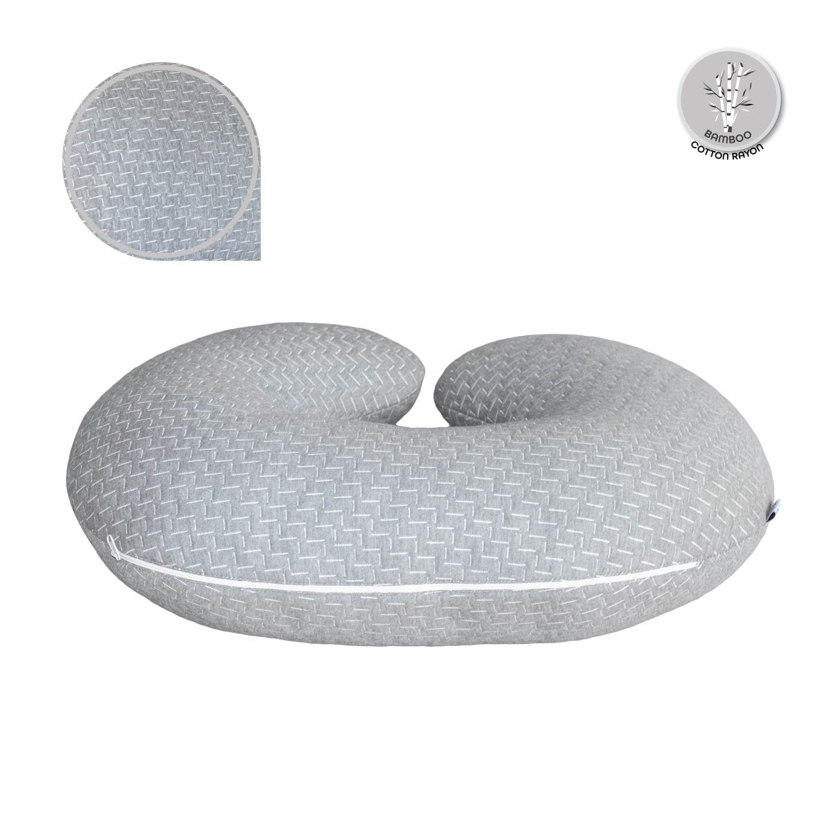 Moon Feeding Pillow with Bamboo Rayon Maternity Accessories Grey - MNSFPMT04