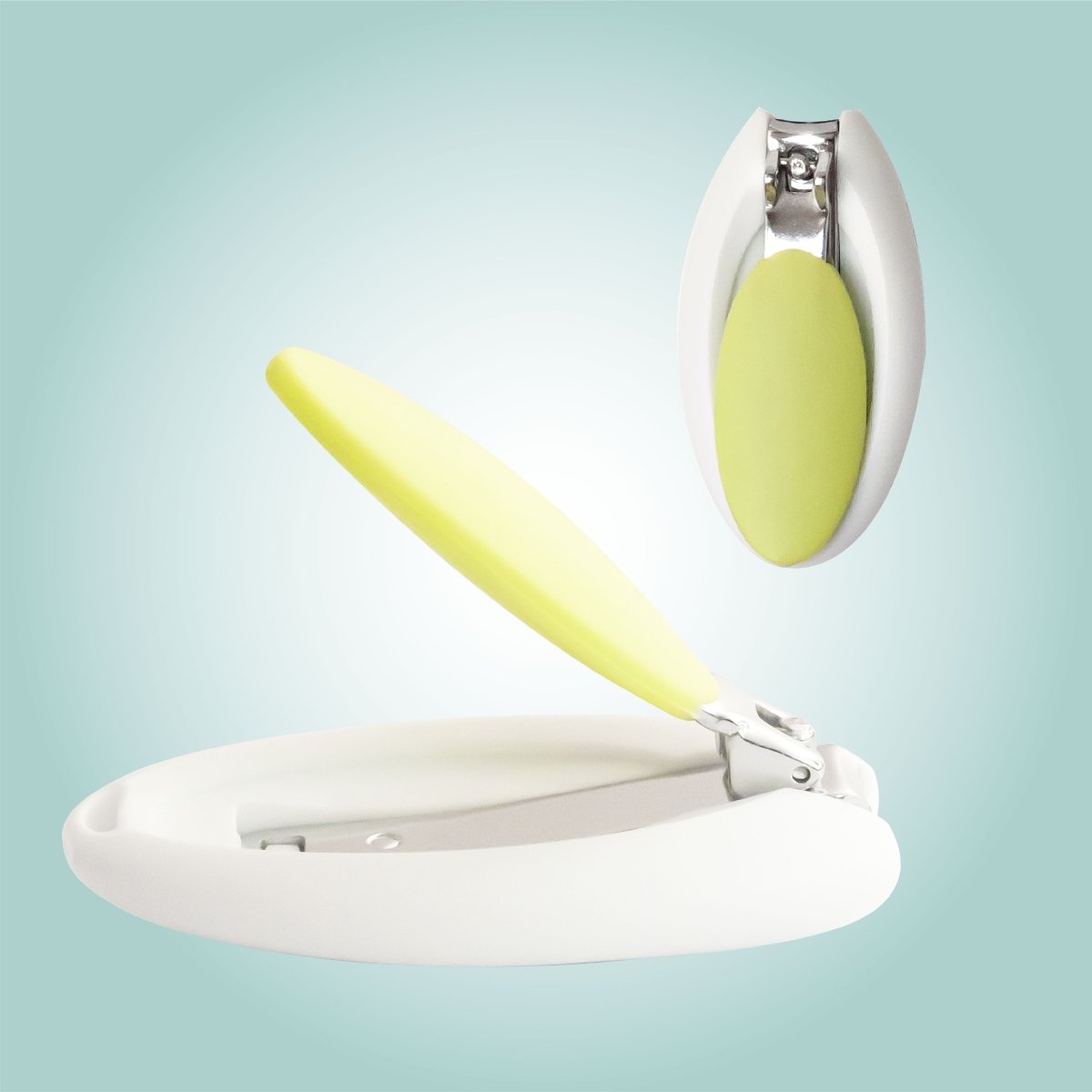 Moon Nail Clipper & File Grooming White & Green - MNBSHGR06