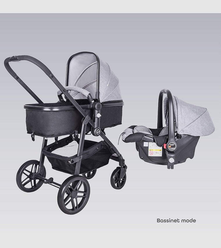 Moon Tres 3in1 Travel System Lite Grey Birth to 15 kg - MNNPRMT23