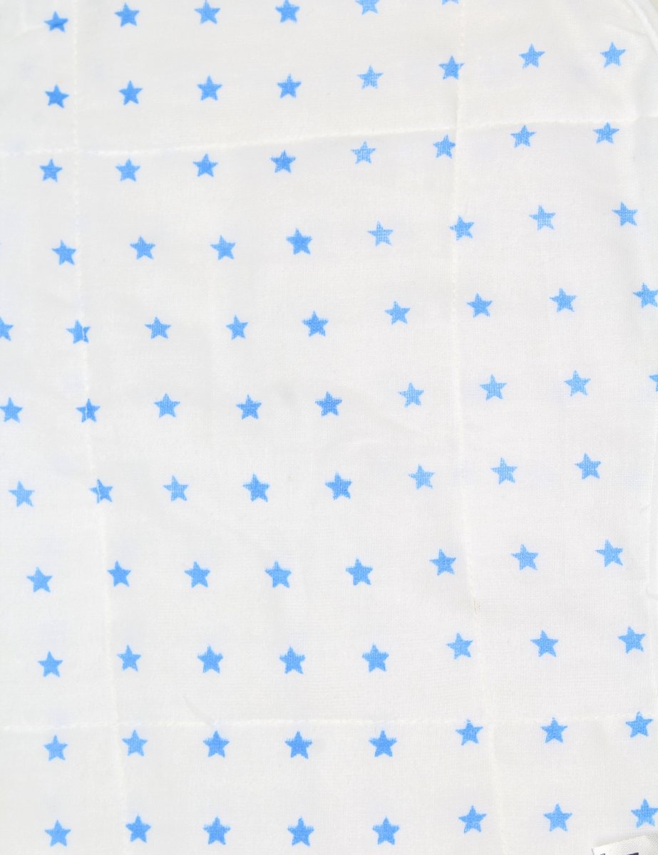 Muslin Burp Cloth Combo of 2- Option 5 : Blue Star-Pink Star - MSBC2-BSPNS