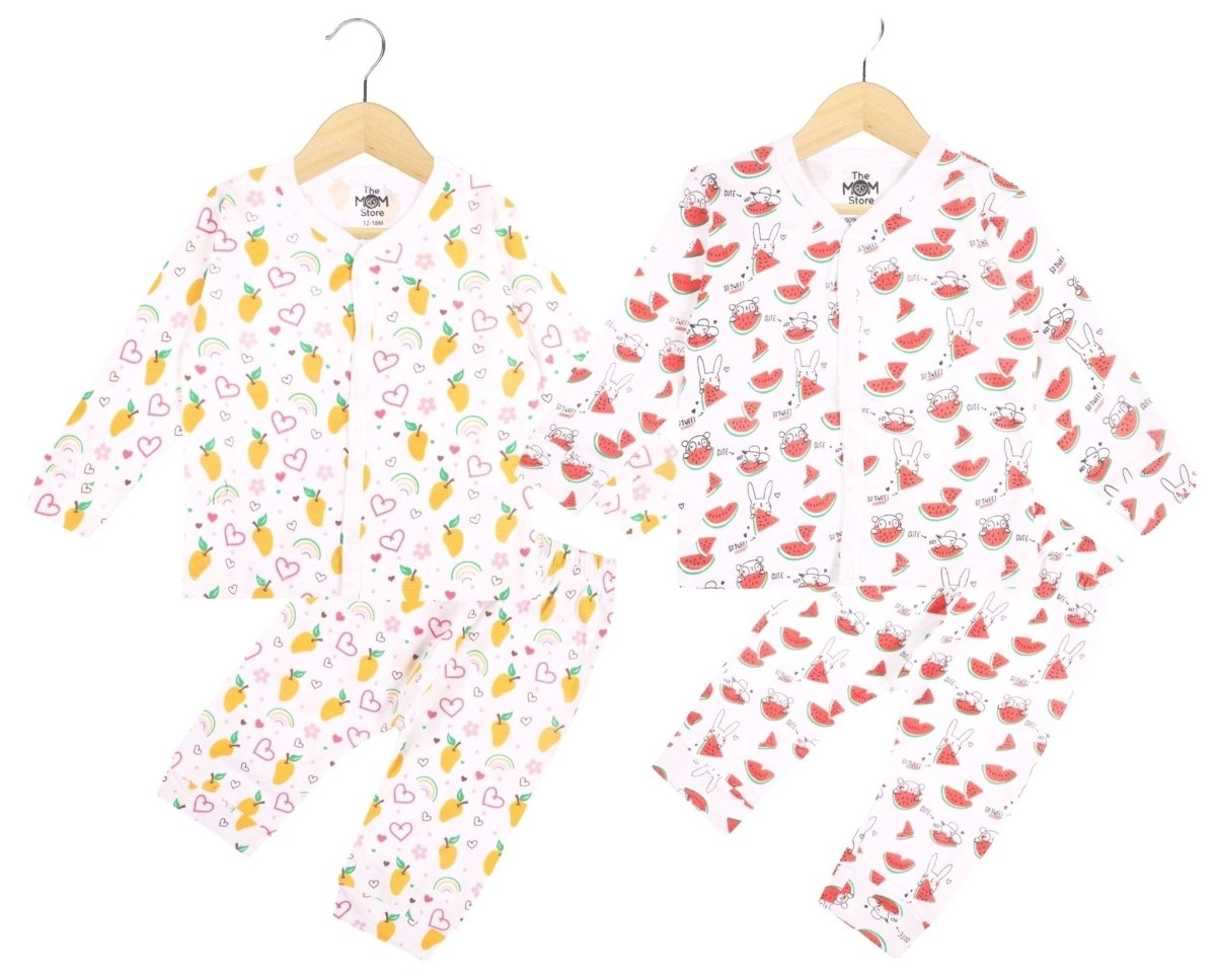 Newborn and Infant Pajama Set Combo of 2: Mango Mia-Summer Melon - IPS-2-MMSM-0-3