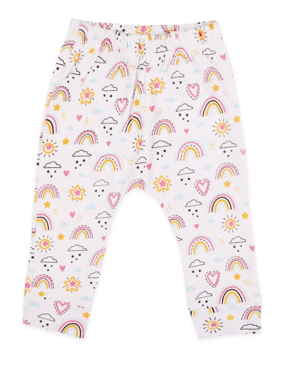 Newborn and Infant Pajama Set Combo of 2: Rainbow Land-Summer Melon - IPS-2-RLSM-0-3