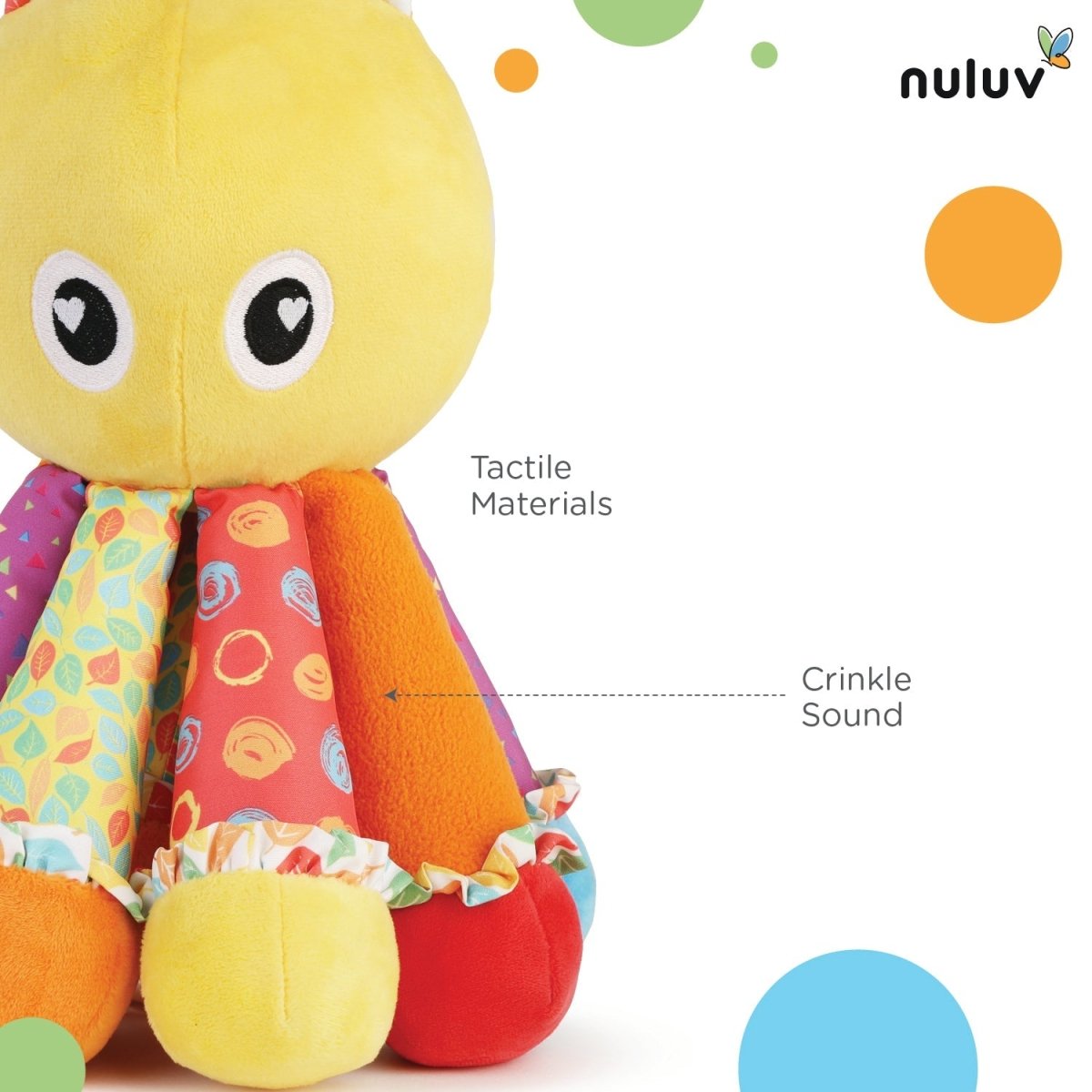 Nuluv Activity Soft Toy- Octopus - NU-I-0012
