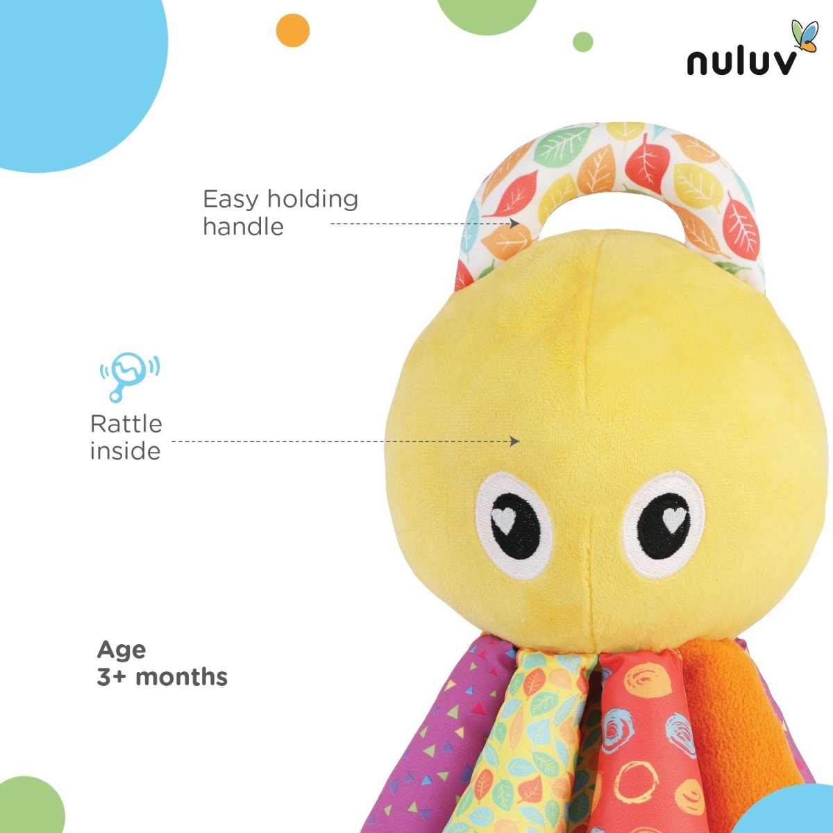 Nuluv Activity Soft Toy- Octopus - NU-I-0012
