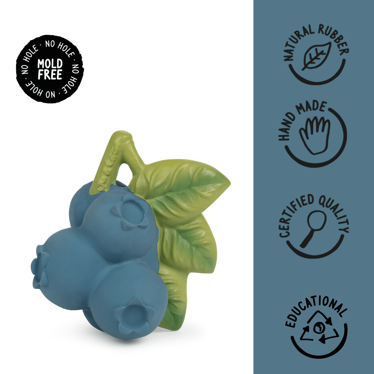 Oli & Carol Jerry The Blueberry Natural Rubber Teether - L_BLUEBERRY