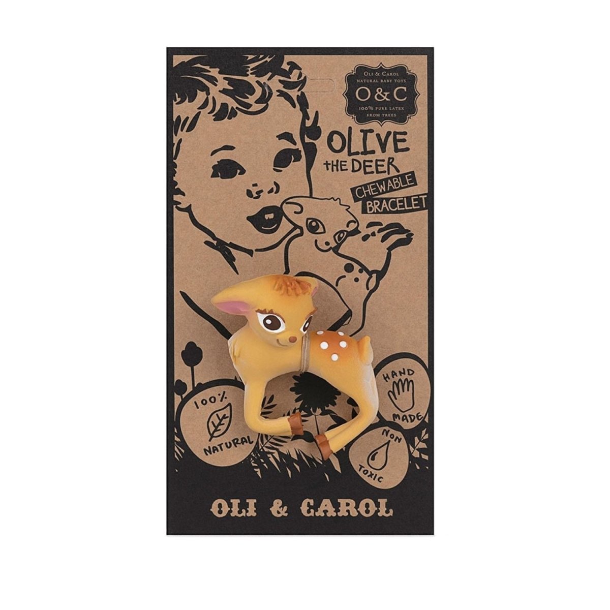 Oli & Carol Olive The Deer Bracelet Teether - L_DEER