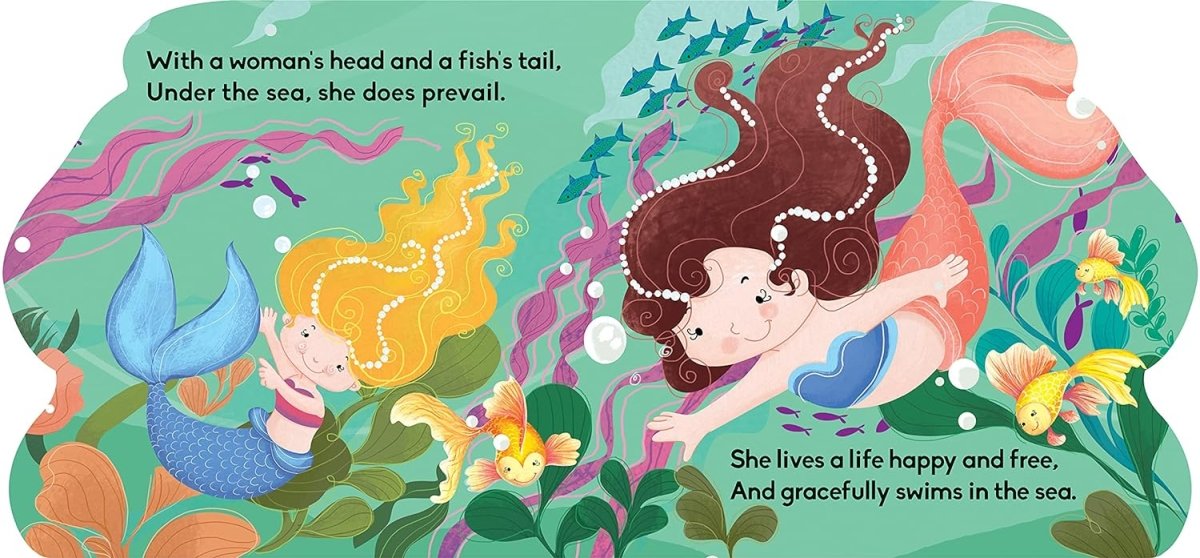 Om Books International Mermaid ( Animals and Birds )- Cutout Board Books - ‎ 9789352760633