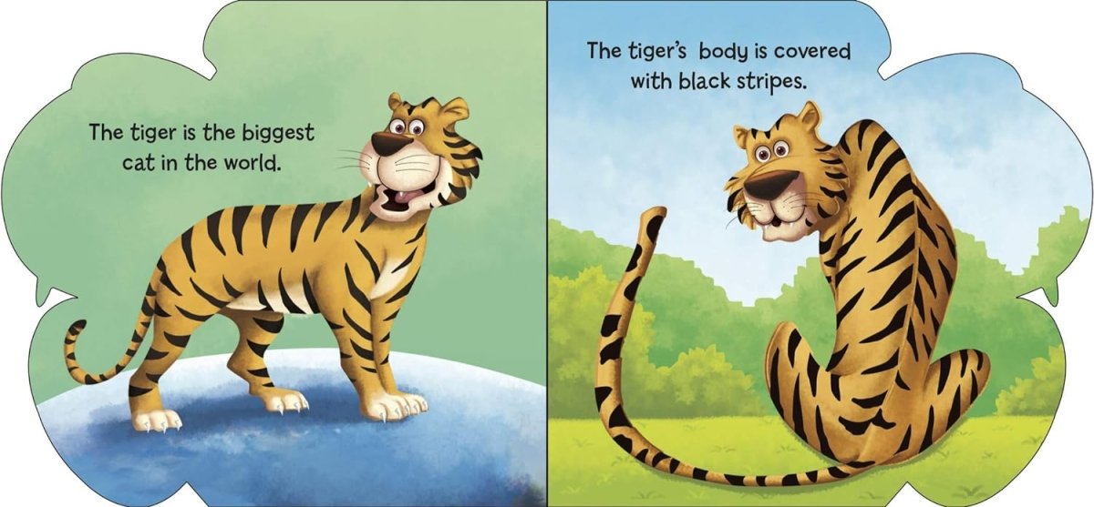 Om Books International Tiger ( Animals and Birds )- Cutout Board Books - 9789383202447