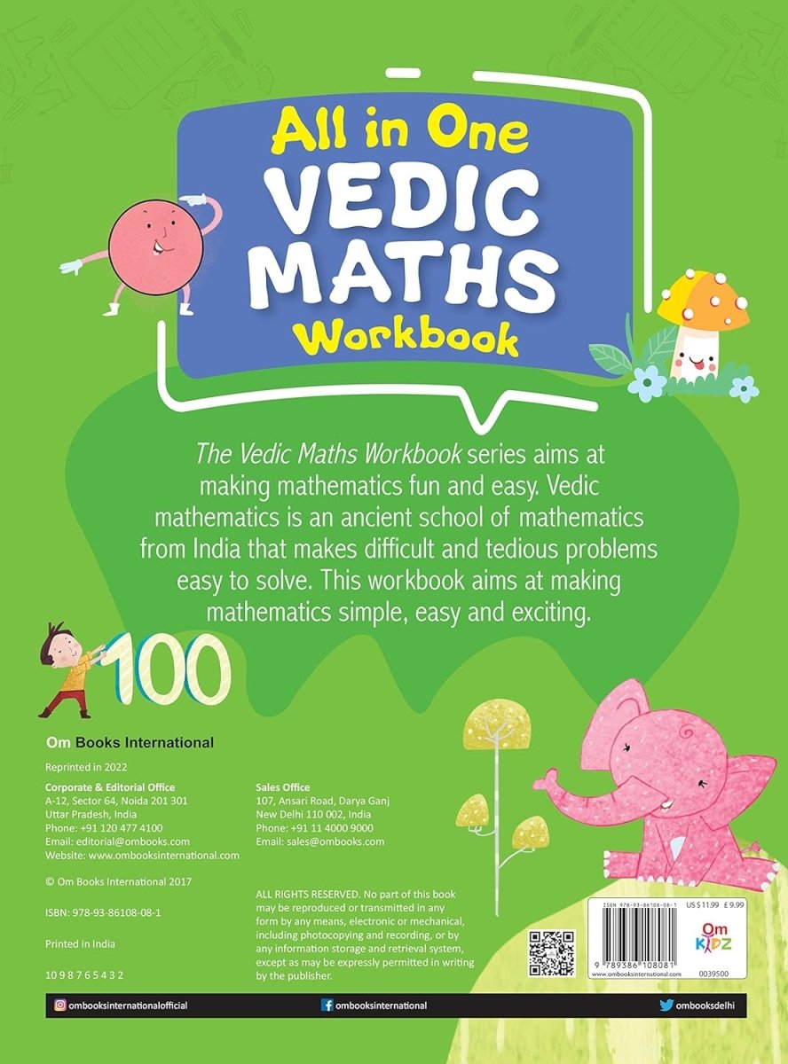 Om Books International Vedic Math : Jumbo Vedic Math Activity Workbook - 9789386108081