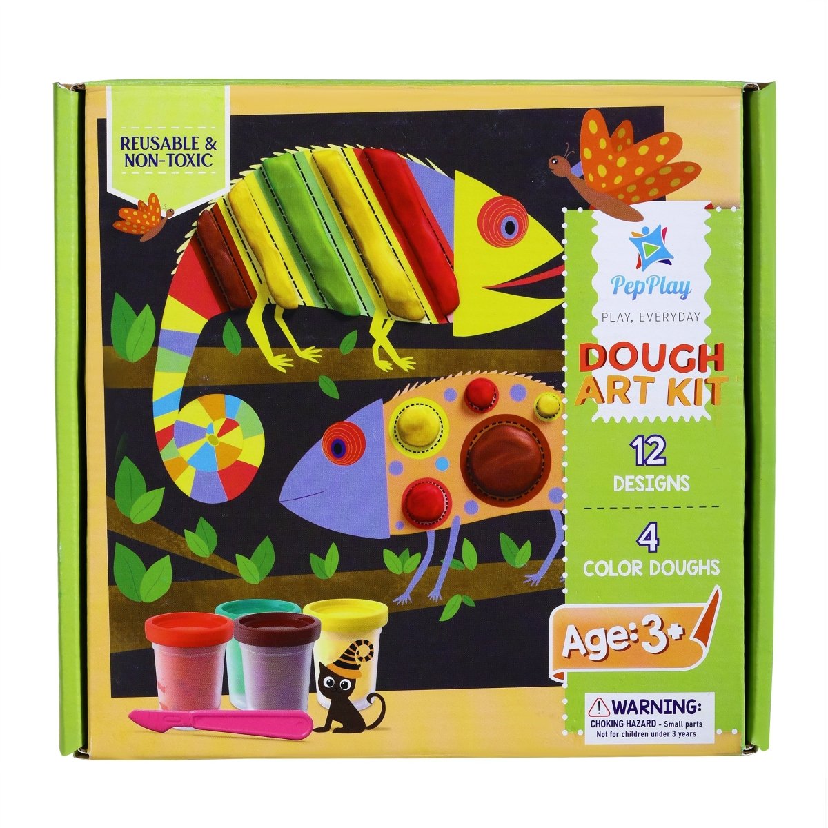 PepPlay Dough Art Kit (12 Designs with 4 Colour Doughs) - PP20701
