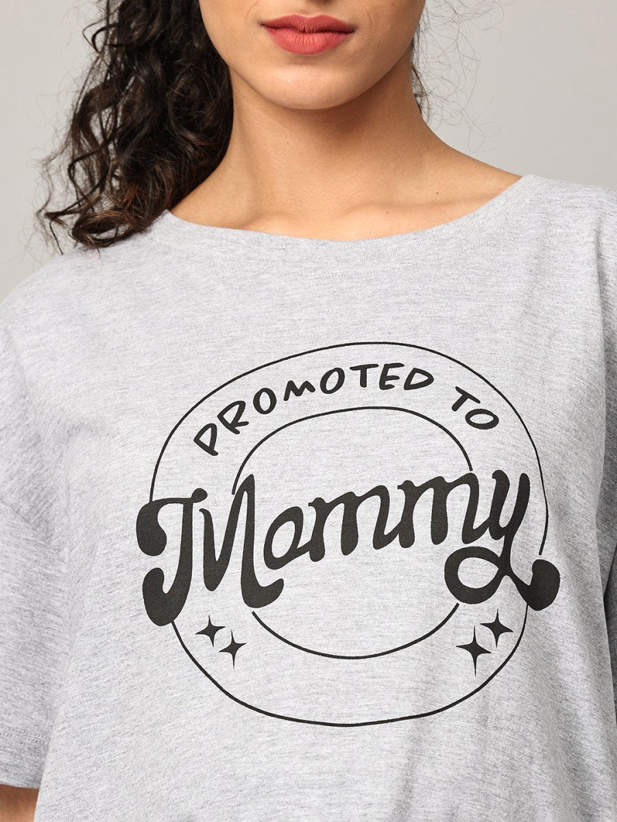 Promoted To Mummy Oversized Mumma T shirt - MAT-SC-PMOV-S