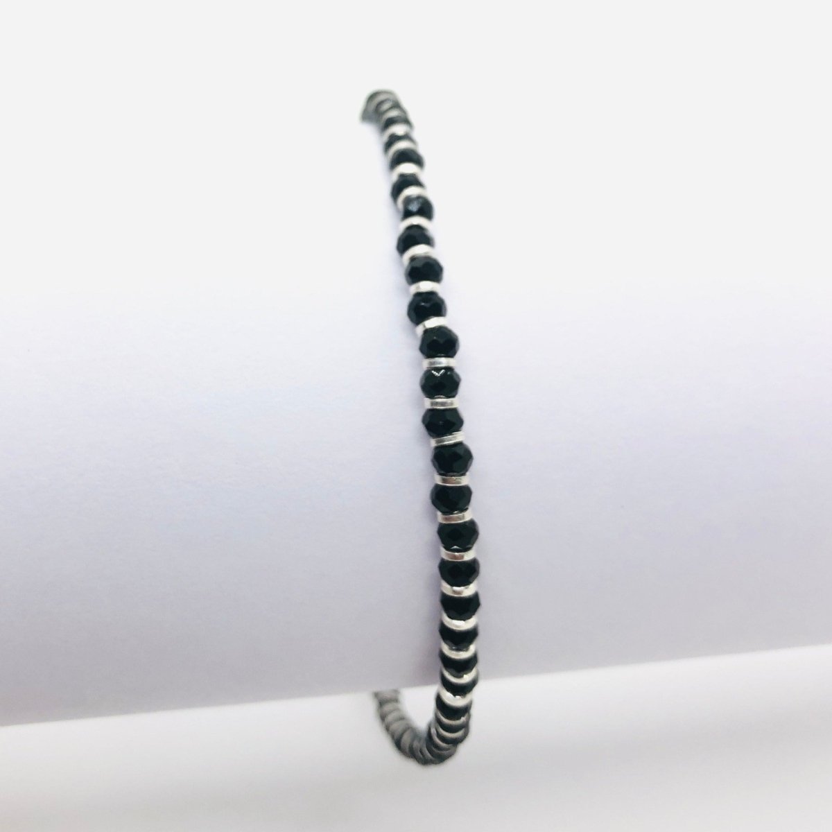 Pushker Badri Sarraf Pure Silver Black beads Bracelet/Anklet - PSWA-07
