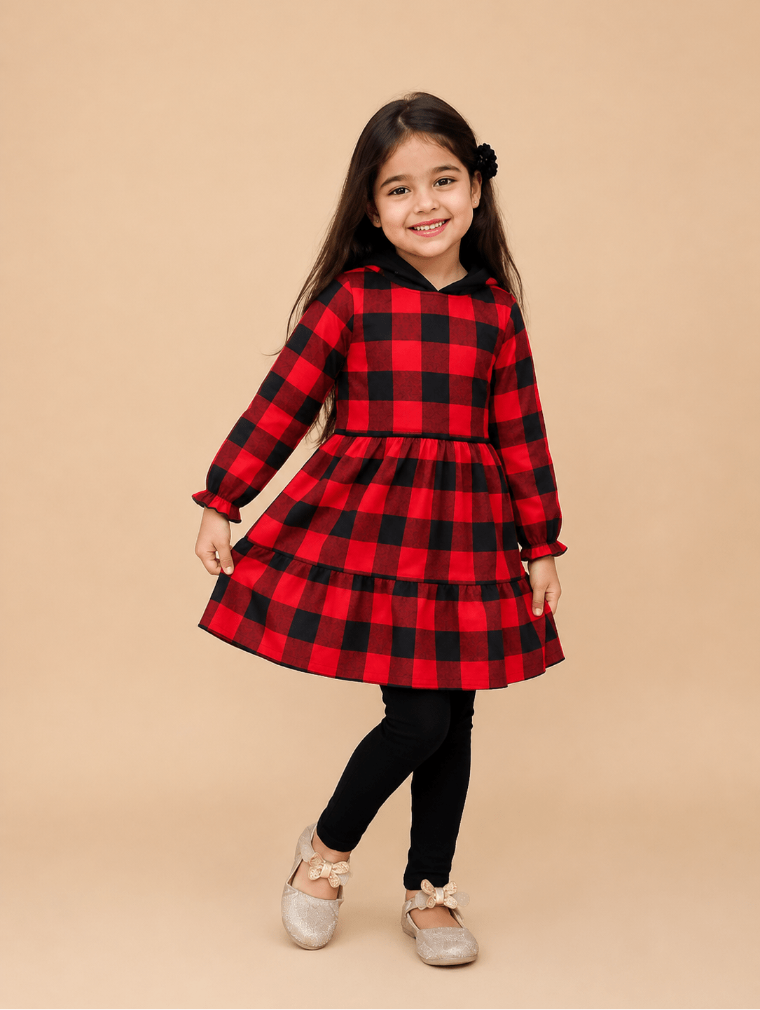 childrens winter dresses Red Plaid Flannel Girls Dress Crazy Sundy44 Size:3-4 years Chiffon Bridesmaid Dresses | Design The skirt is full