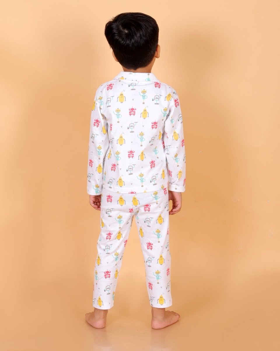 Set Of 2: Robo Club Matching Pajama Set For Mom And Baby - TWN2-ROBCB
