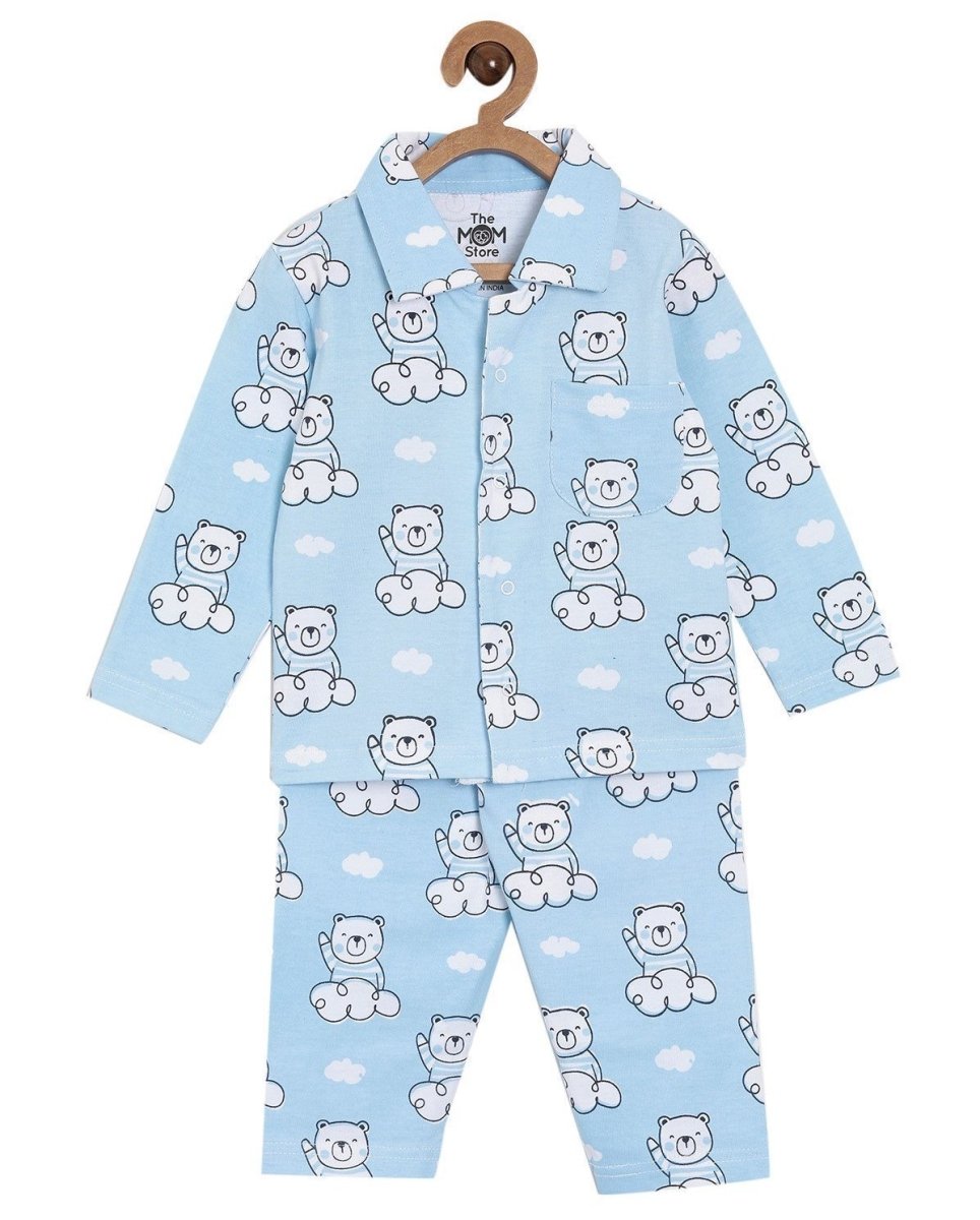 Set Of 3: Hello Bear Matching Pajama Set for Mom and Baby - TWPJ-3-HLBR