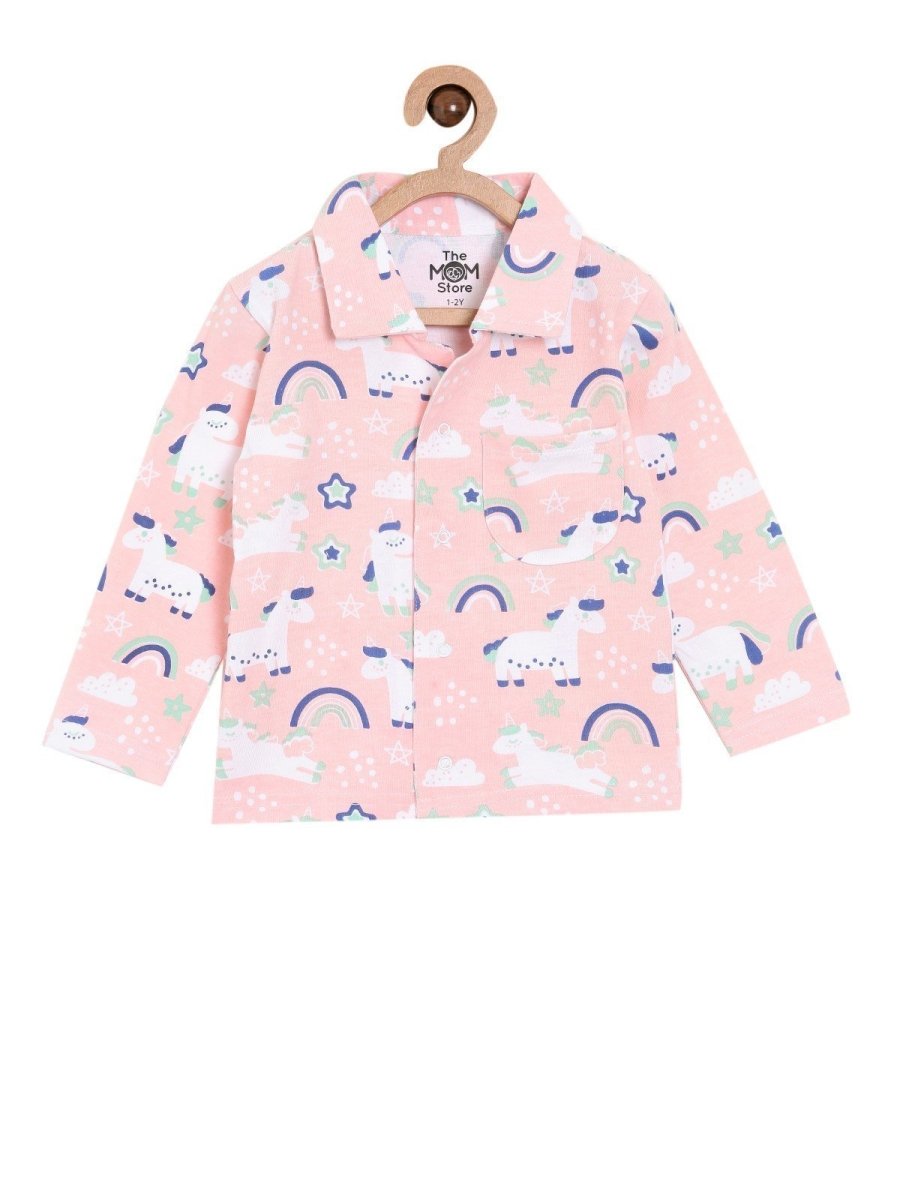 Set Of 3: Magical Unicorn Matching Pajama Set for Mom and Baby - TWPJ-MGUC