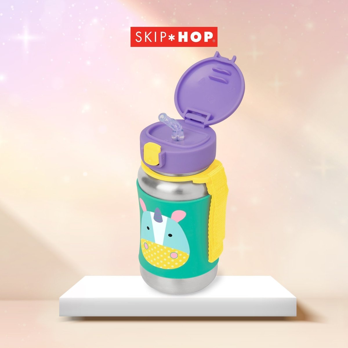 Skip Hop Zoo Stainless Steel Sports Bottle - Unicorn - 252518