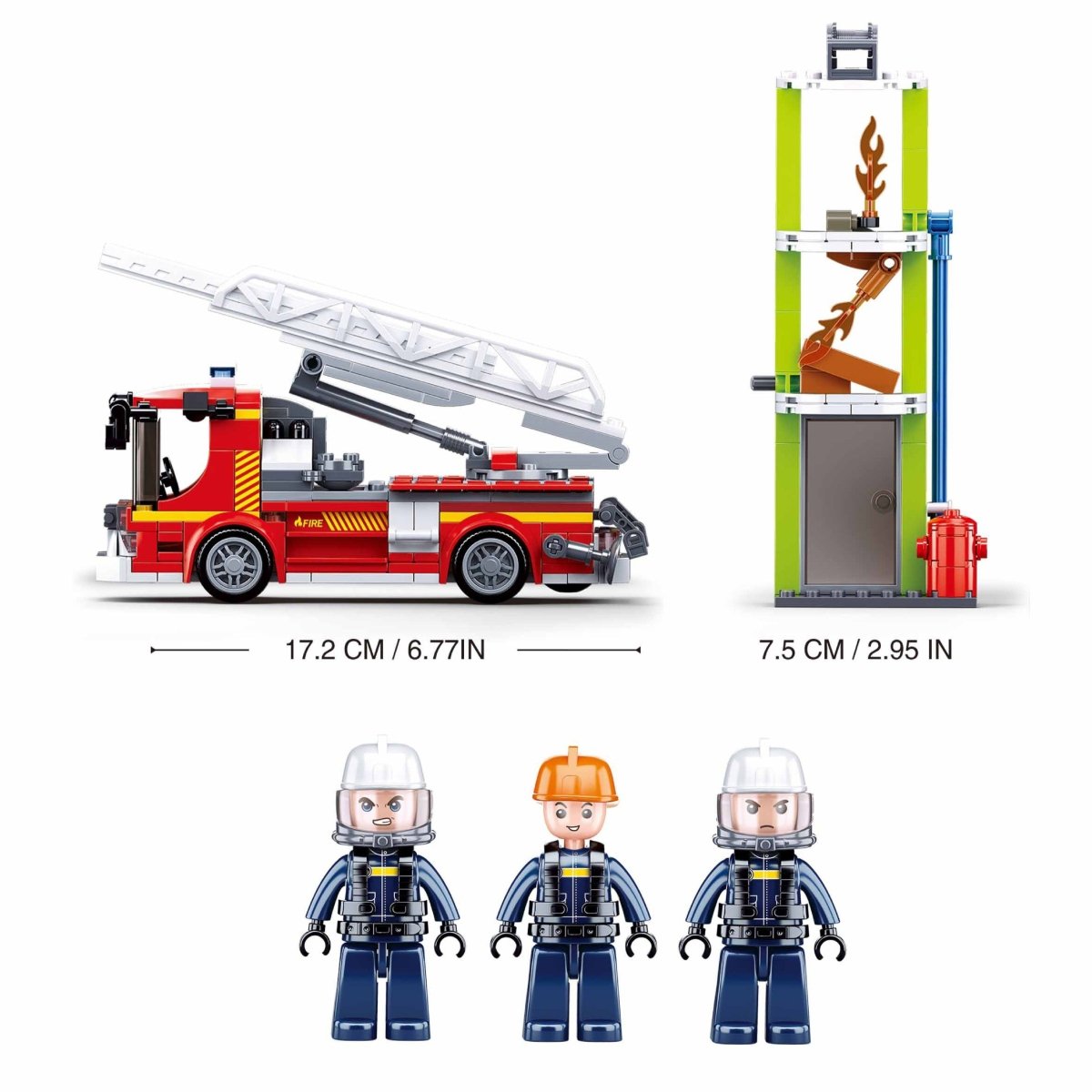 SLUBAN Building Blocks Kit for Boys and Girls - Fire Engine - M38-B0966