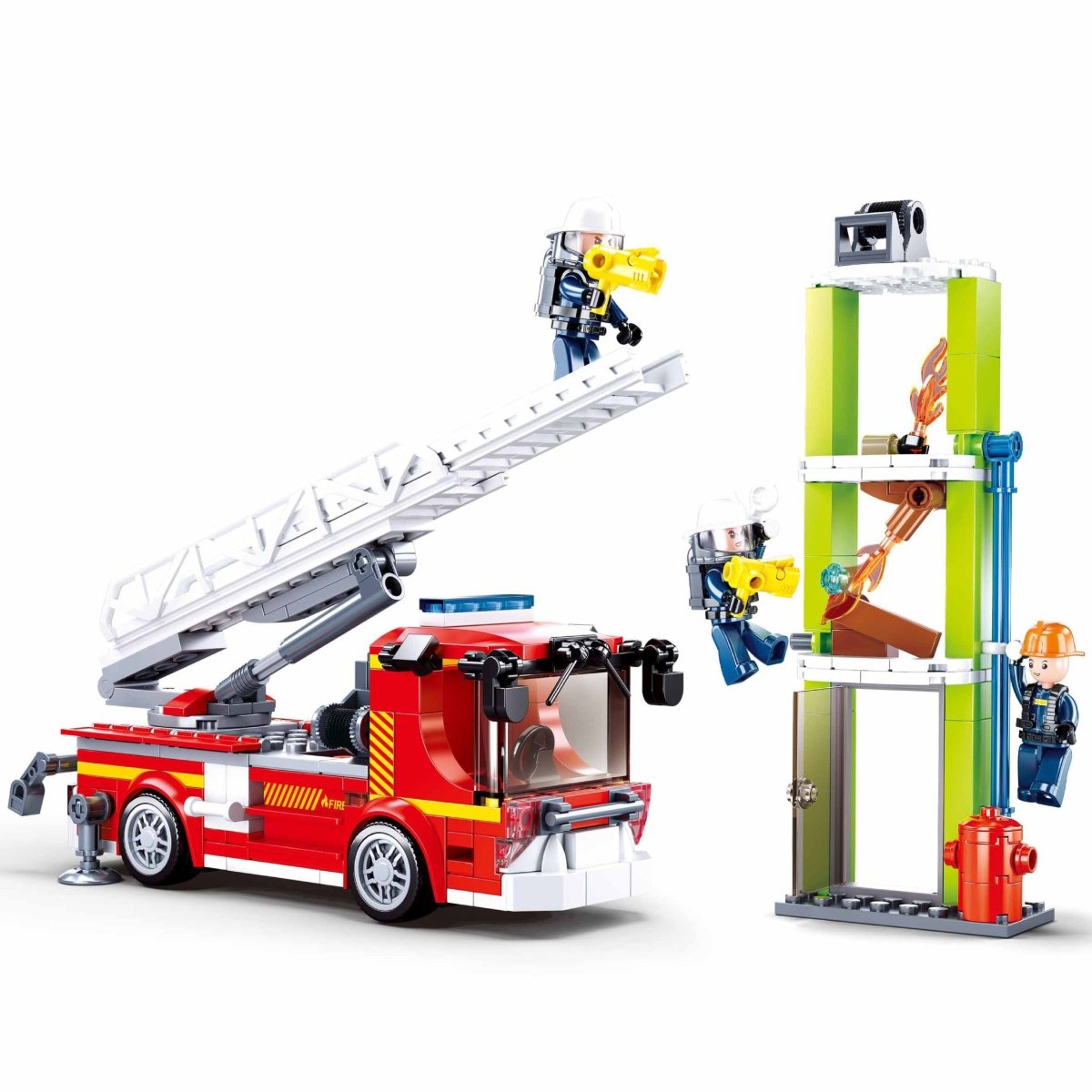 SLUBAN® Building Blocks Kit for Boys and Girls - Fire Engine - M38-B0966