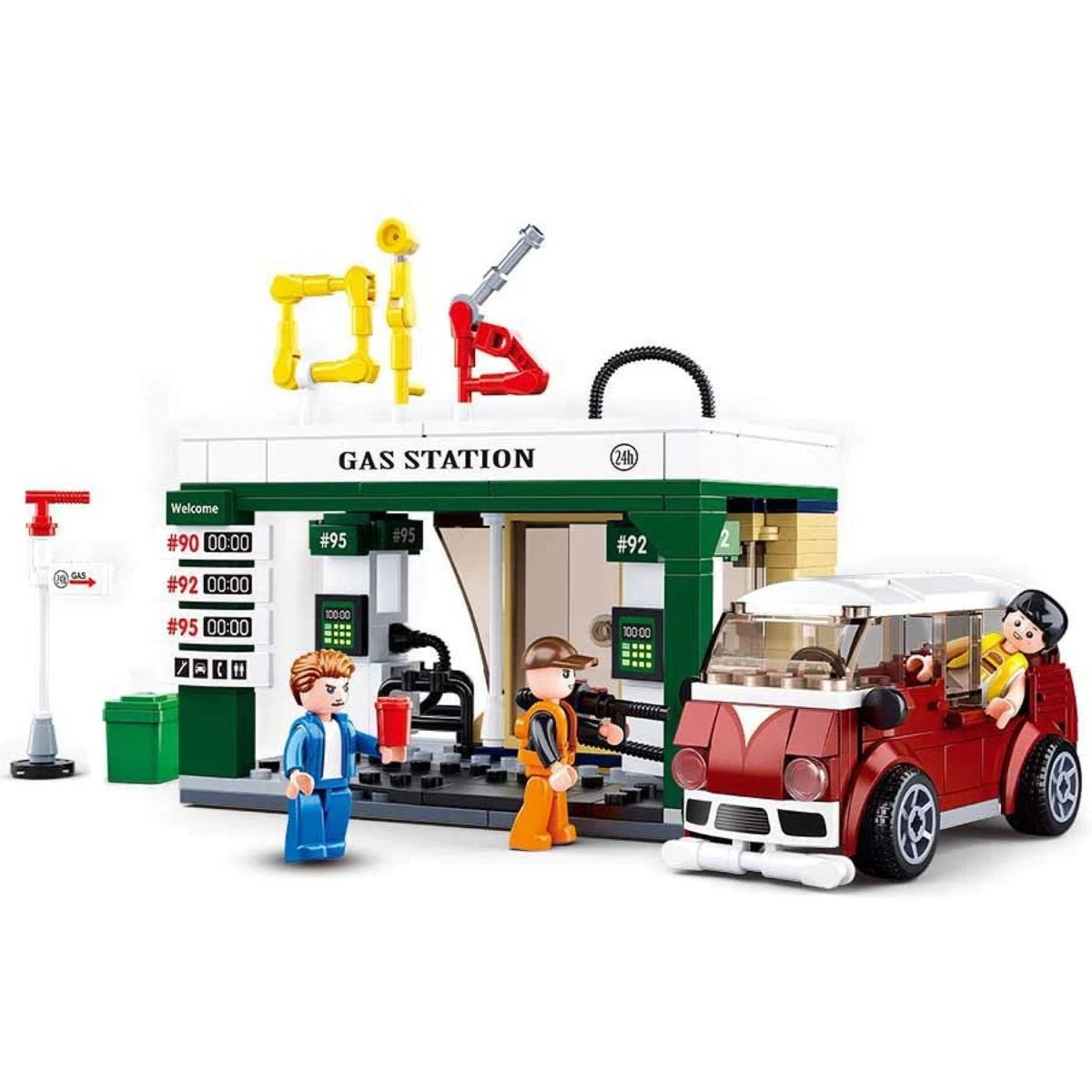 SLUBAN® Building Blocks Kit for Boys and Girls -Town Petrol Station - M38-B0759B