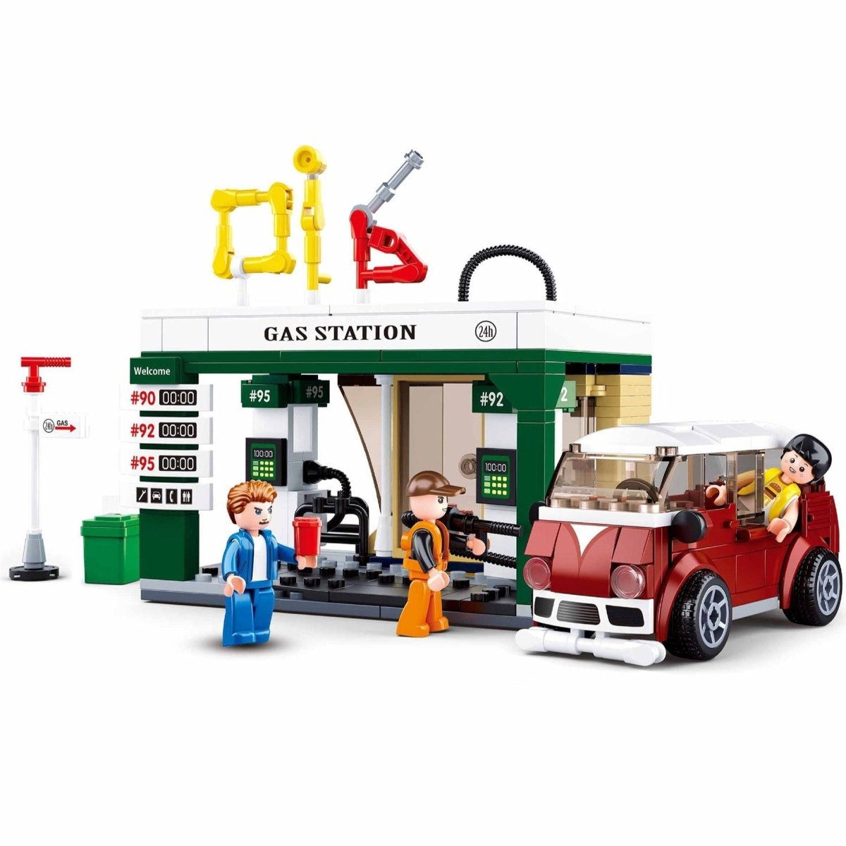 SLUBAN® Building Blocks Kit for Boys and Girls -Town Petrol Station - M38-B0759B
