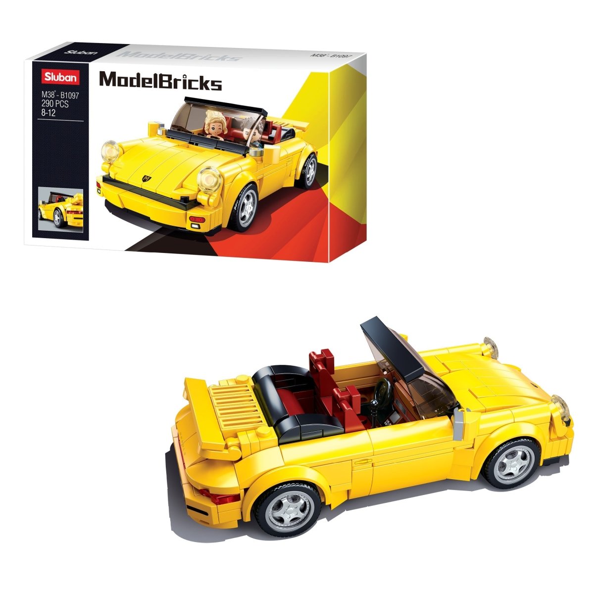 Sluban Modelbricks- 930 Sport Car Building Blocks Kit - M38-B1097
