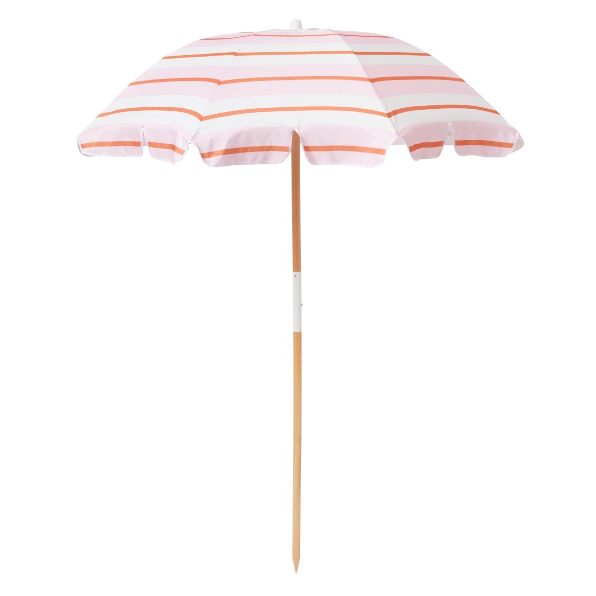 SUNNYLiFE Beach Umbrella Summer Stripe Strawberry Sorbet - S31UMBTS