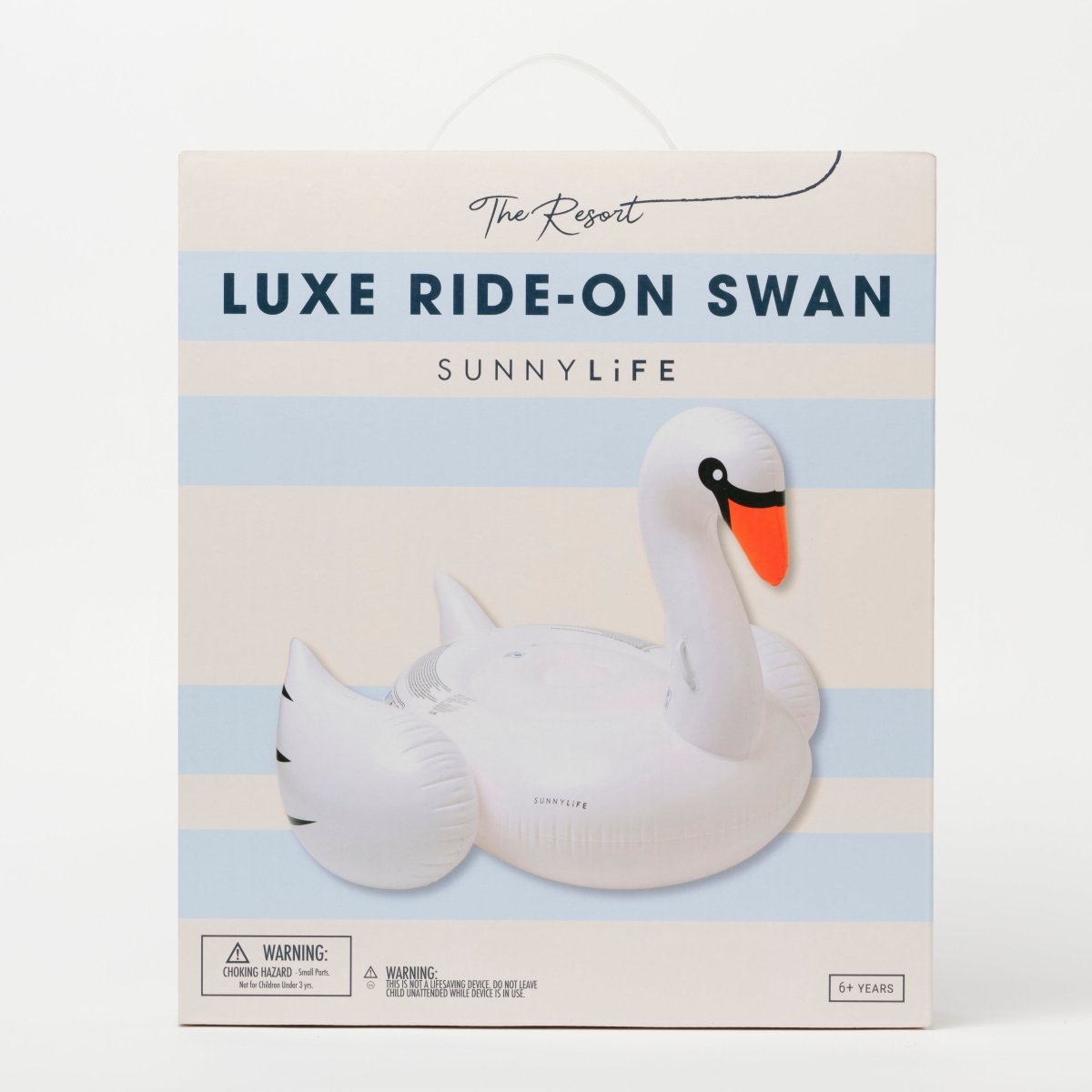 SUNNYLiFE The Resort Original Luxe Ride-On Float Swan - SCSWAWHI