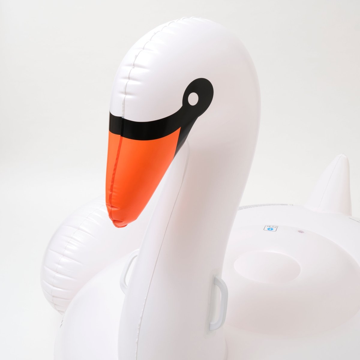 SUNNYLiFE White Color Inflatable Luxe Ride-On Float Swan - S3LRIDWS