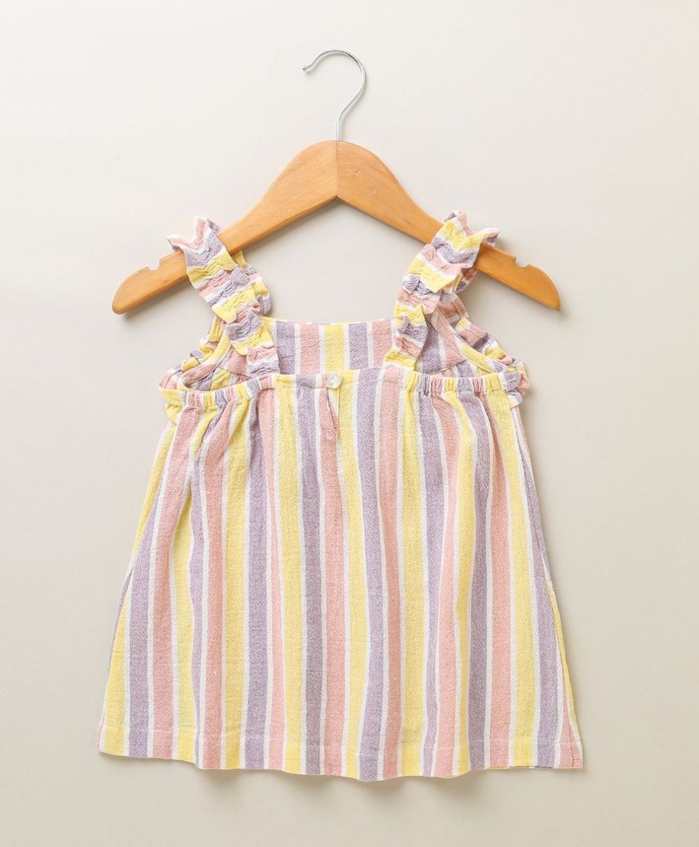 Sweetlime By As Multicoloured Striped Blouse with a Bloomer - SLG-Co-ord-01006_9-12M