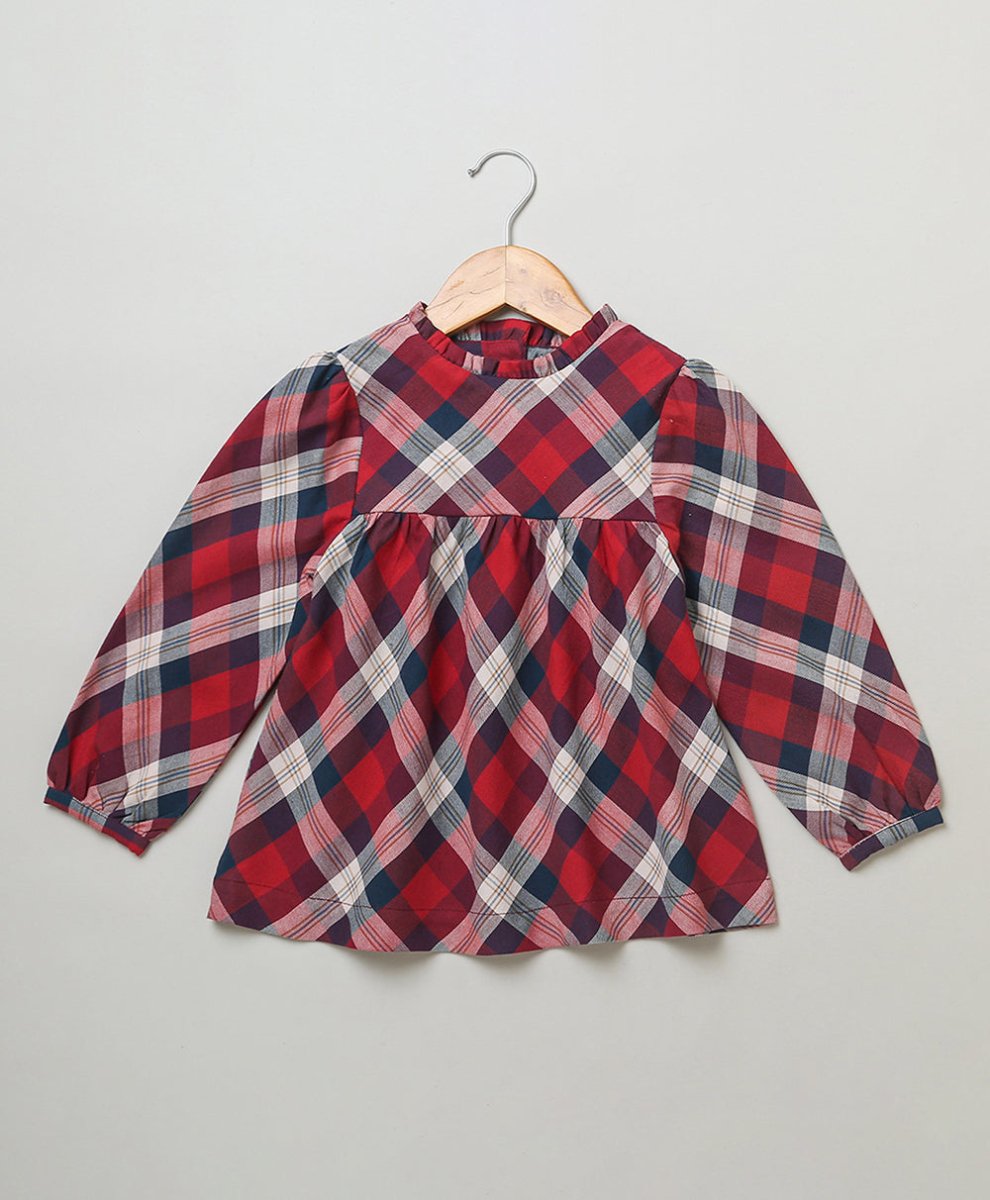 Sweetlime By AS Red Long Sleeves Blouse. - SLG-BLS-01020_3-4Y