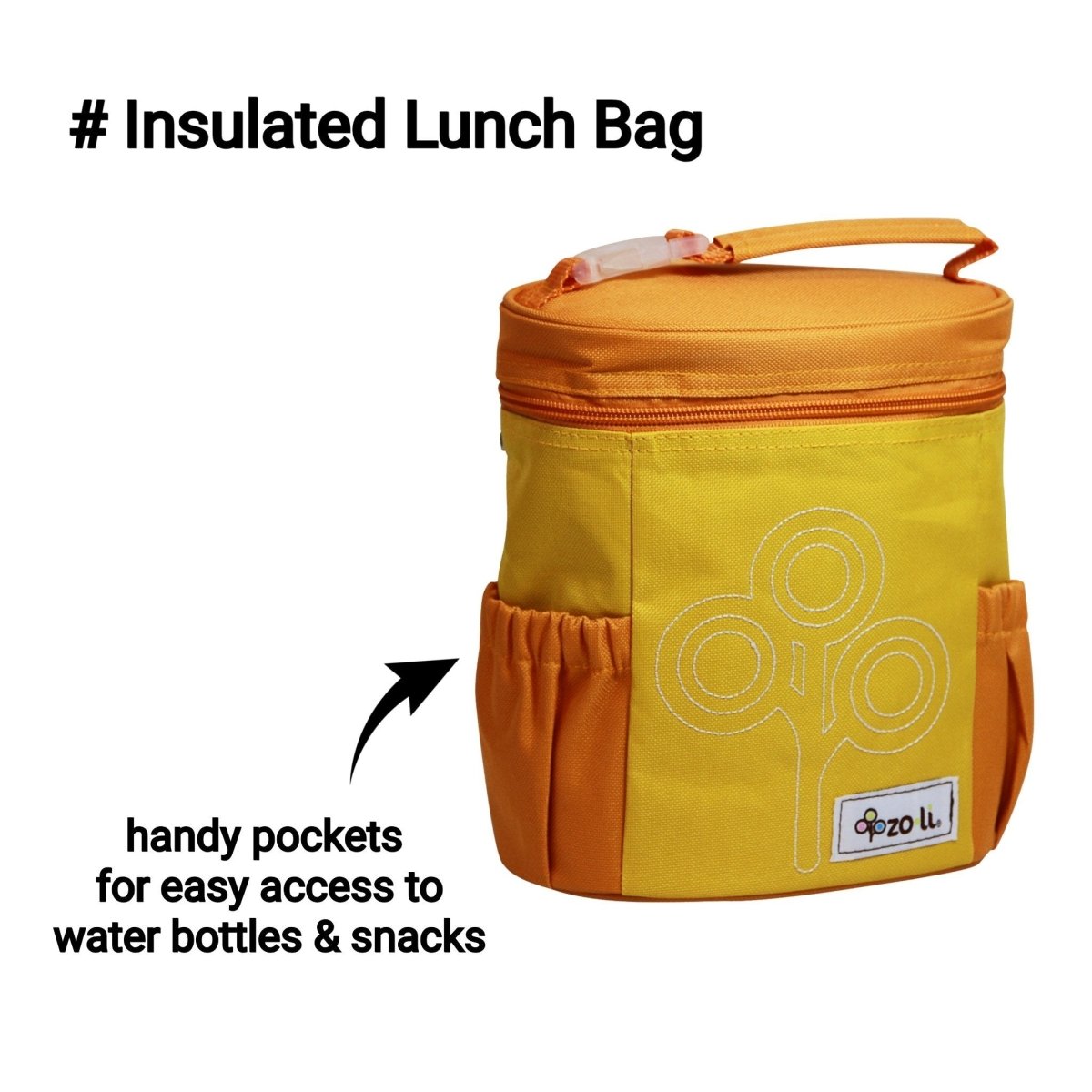 ZoLi NOM NOM Insulated Lunch Bag - Grey - BF17PLYGY1