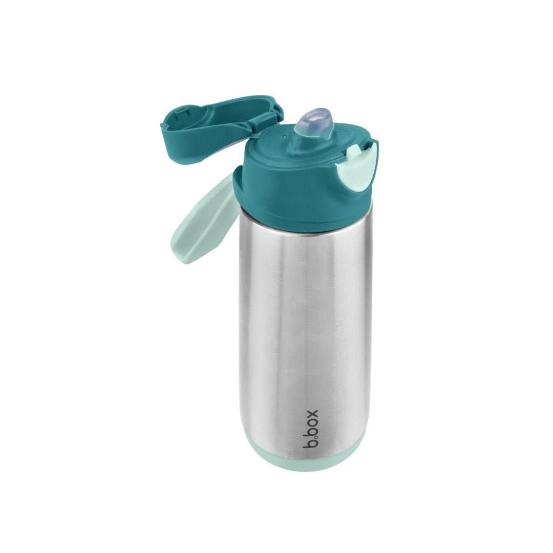 B.Box Insulated Sport Spout Drink Water Bottle Emerald Forest Green- 500ml - 500907
