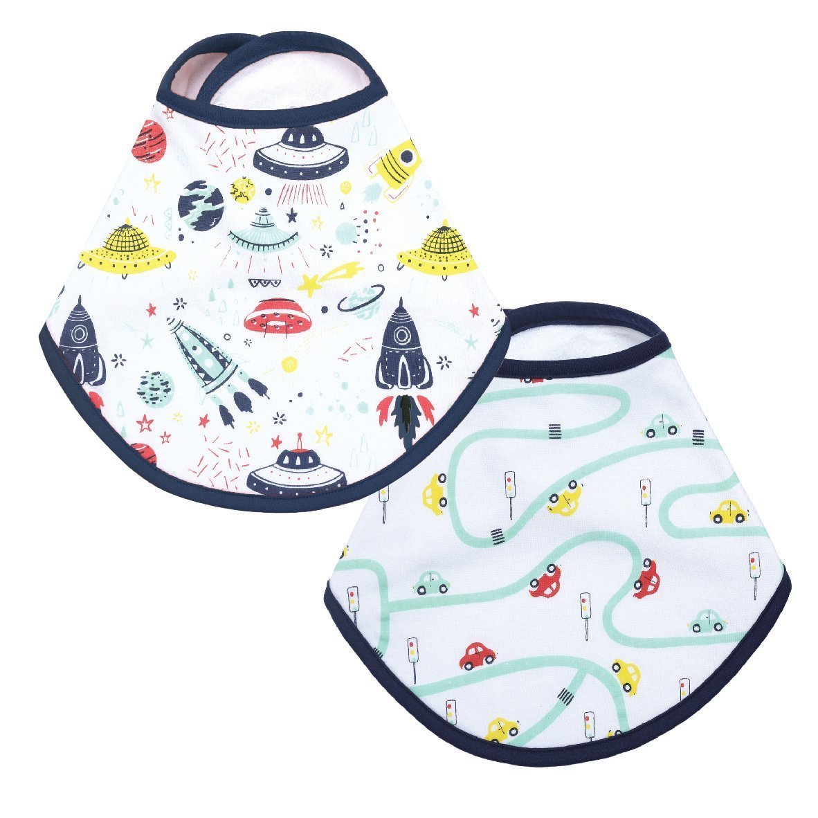 Combo Of Tour To the Space And City Drive Feeding Bibs- (Pack of 2) - FEDB-2-TSCD