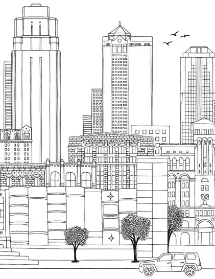 Dreamland Publications Cityscape- Colouring Book For Adults - 9789386671967