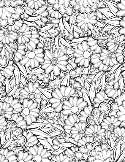 Dreamland Publications Flowers- Colouring Book For Adults - 9789387177000