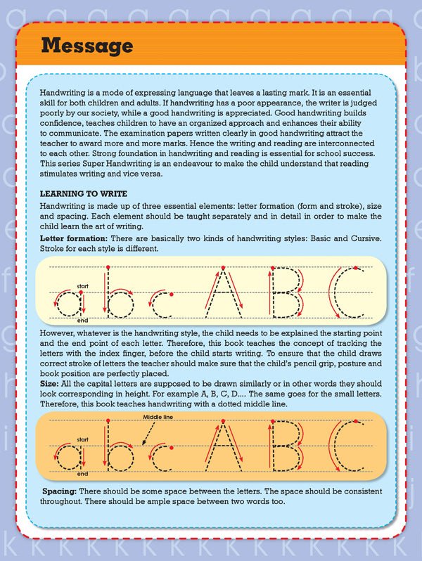 Dreamland Publications Super Hand Writing Book Part- 5 - 9789350892312