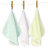 Fancy Fluff Pack of 3 Bamboo Cotton Washcloth- Blue - FF-BL-WCL-02