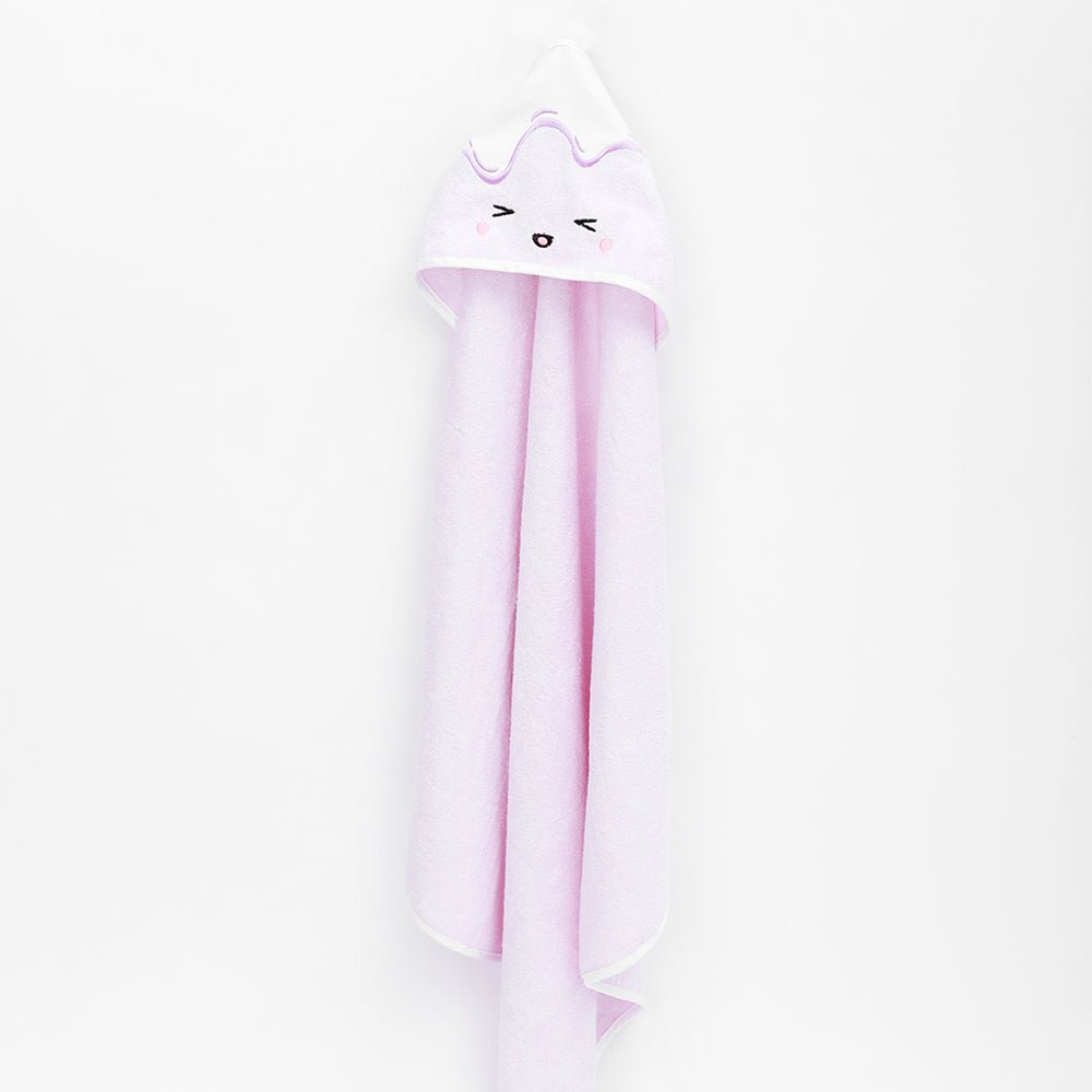 FancyFluff Bamboo Cotton Kids Hooded Towel- Lavender Sundae - FF-LS-KHT-04