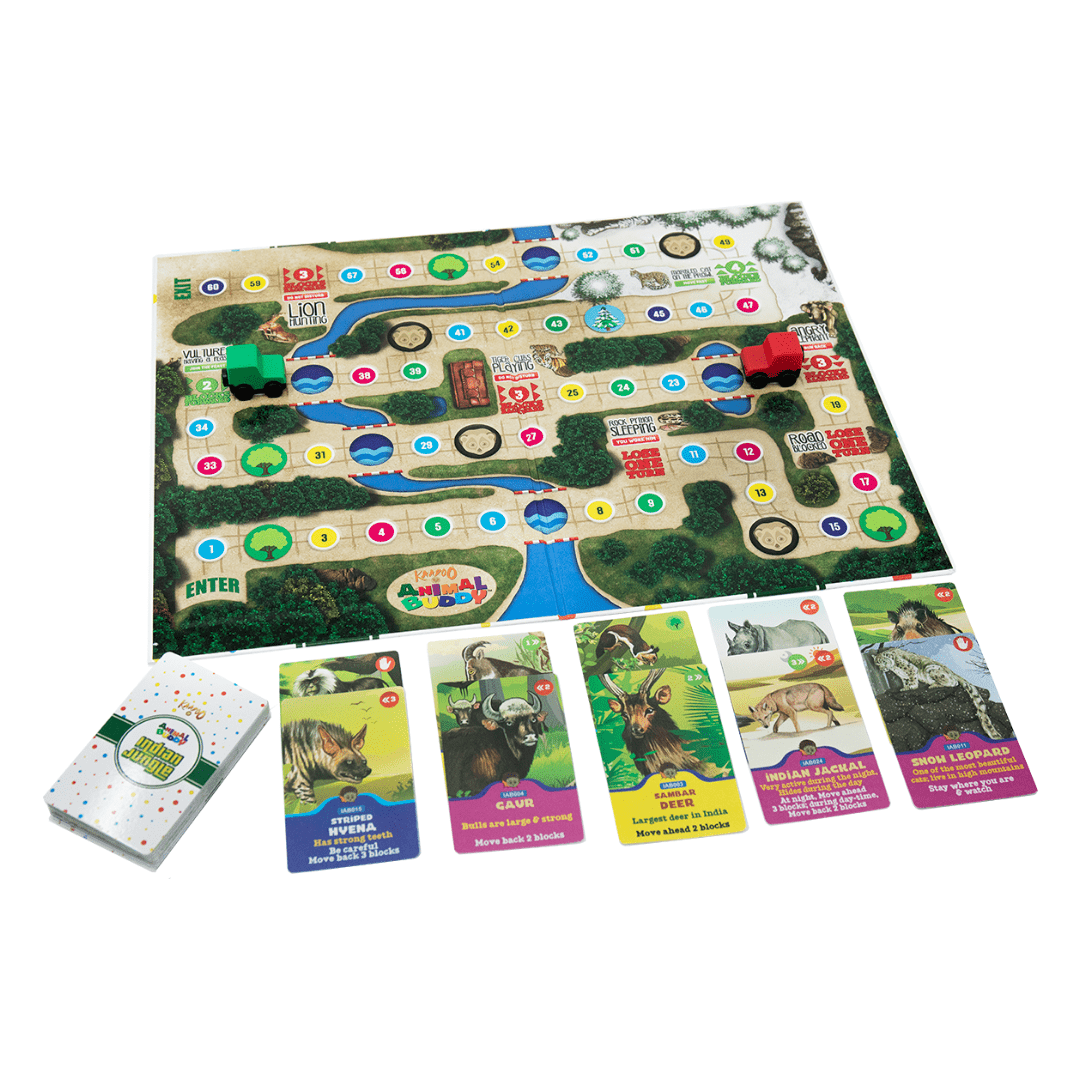 Kaadoo Animal Buddy Indian Jungle Play & Learn Kids Board Game - AB-India
