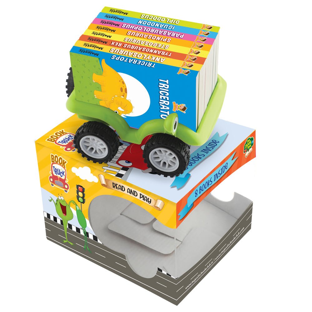 Majestic Book Club The Dino World: Book Truck (Set of 8 ) - BookTruckTheDinoWorld