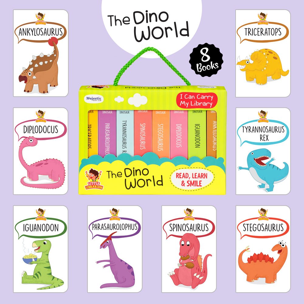 Majestic Book Club THE DINO WORLD-LITTLE LIBRARY - 3598234