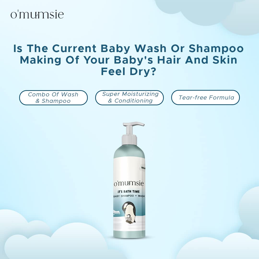 Omumsie Bathing Baby Shampoo + Wash | Tear Free Formula For babies - OM-3