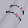 Pushker Badri Sarraf Pink Fruit Black Beads Bracelet - NZ-FRT